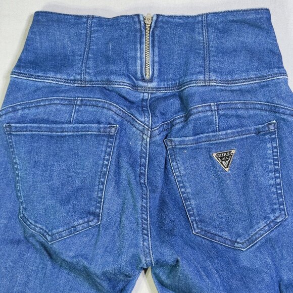 Guess silhouette jeans women's size 28 denim blue high-rise stretch skinny - Picture 4 of 15